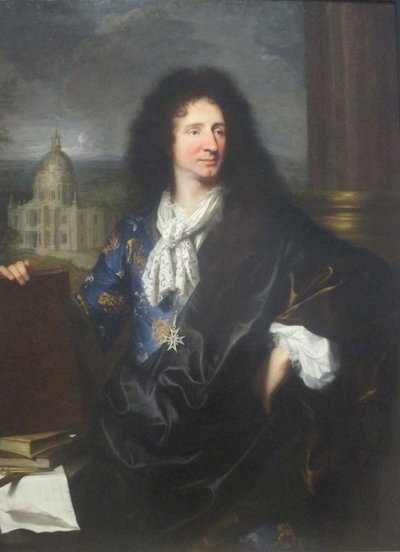 Portrait of Jules Hardouin-Mansart, Architect of King Louis XIV of France (1643-1715) by Hyacinthe Francois Rigaud